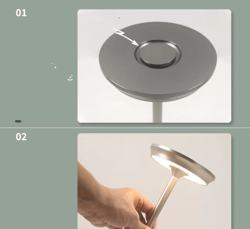 Lampe de bureau tactile tout en aluminium, lumières LED pour bar d'hôtel 