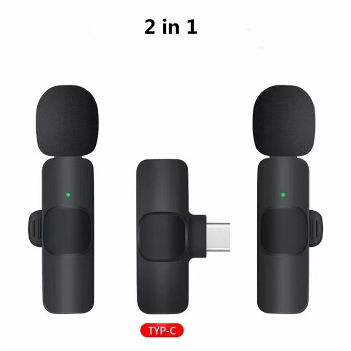 Microphone cravate cravate sans fil professionnel pour iPhone, iPad - Micro d'enregistrement à condensateur omnidirectionnel sans fil pour interview vidéo Podcast Vlog YouTube