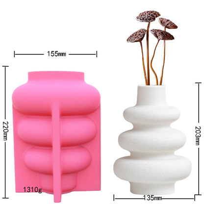 Moule en silicone pour vase circulaire de style Ins