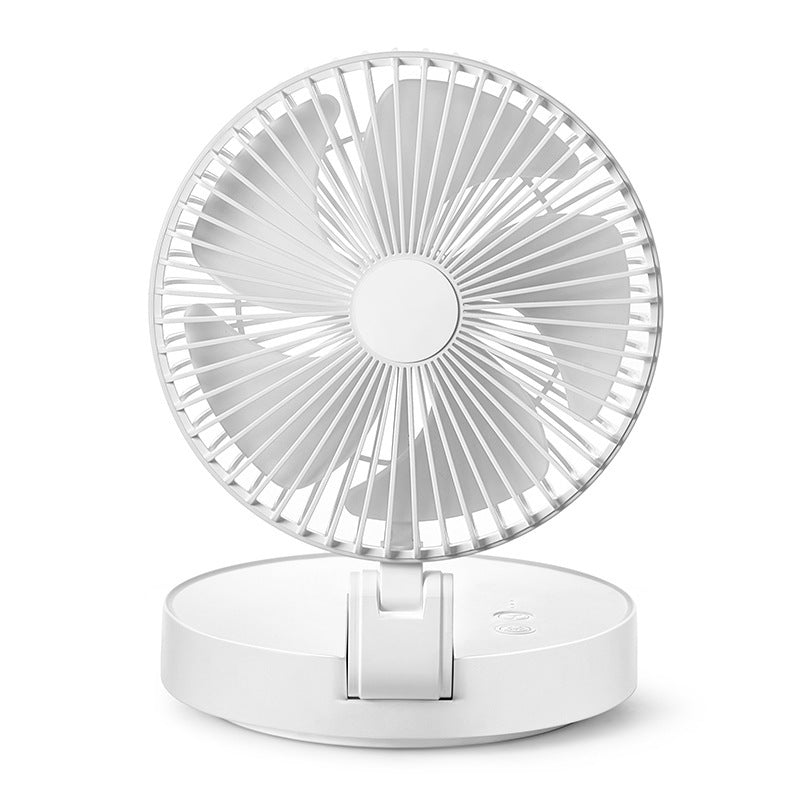 Ventilador de escritorio con rotación automática, carga USB portátil plegable con luz LED, modo de montaje en pared, Mini mesa