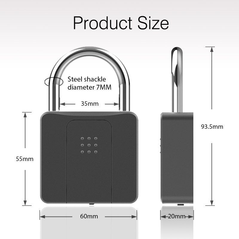 Eight Language APP Waterproof Intelligent Fingerprint Lock