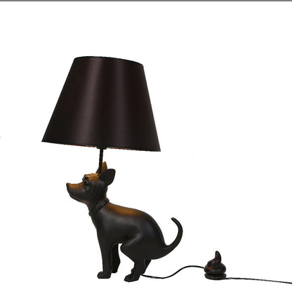 Resin Large Dog Cloth Cover Floor Lamp