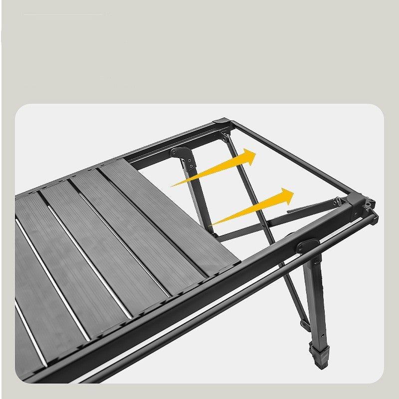 Table de pique-nique ronde en alliage d'aluminium à combinaison gratuite