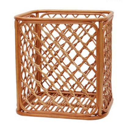 Handmade Rattan Laundry Basket Square Hotel