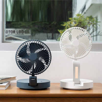 Desktop Fan Auto Rotate Portable USB Charge Foldable With LED Light Wall Mount Mode Mini Table