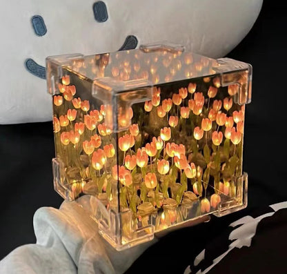 Acrylic Lens Flower Sea Cube Small Night Lamp