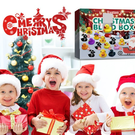 Dowmoo Christmas Rubber Duck Advent Calendar Christmas Rubber Duck Toy Blind Box 24 Grid Creative Toys