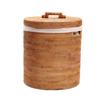 Vietnamese Rattan Woven Storage Basket For Household Bathroom Clothes