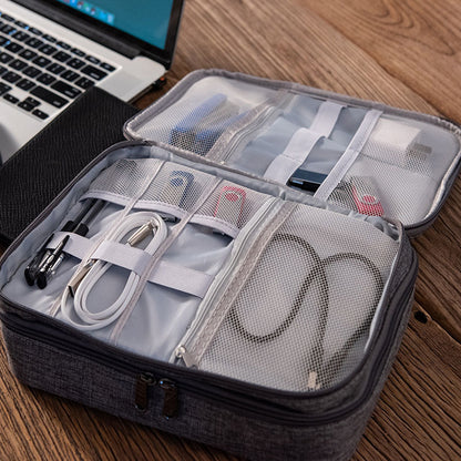 Organizador de electrónica Bolsa organizadora de cables de viaje Bolsa de almacenamiento digital portátil impermeable Estuche para accesorios electrónicos Estuche organizador para cargador de cables Bolsa de almacenamiento impermeable multifuncional