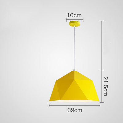 Petites lampes suspendues créatives géométriques colorées