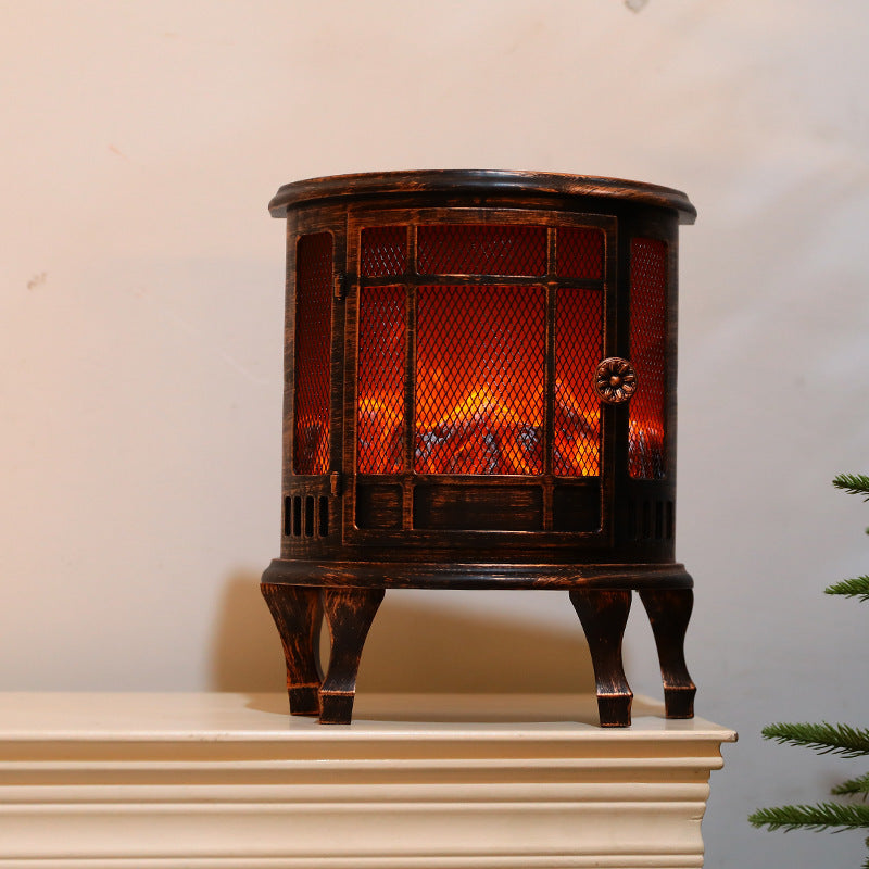 Décorations de brasero Lanterne au charbon de bois pour cheminée de Noël