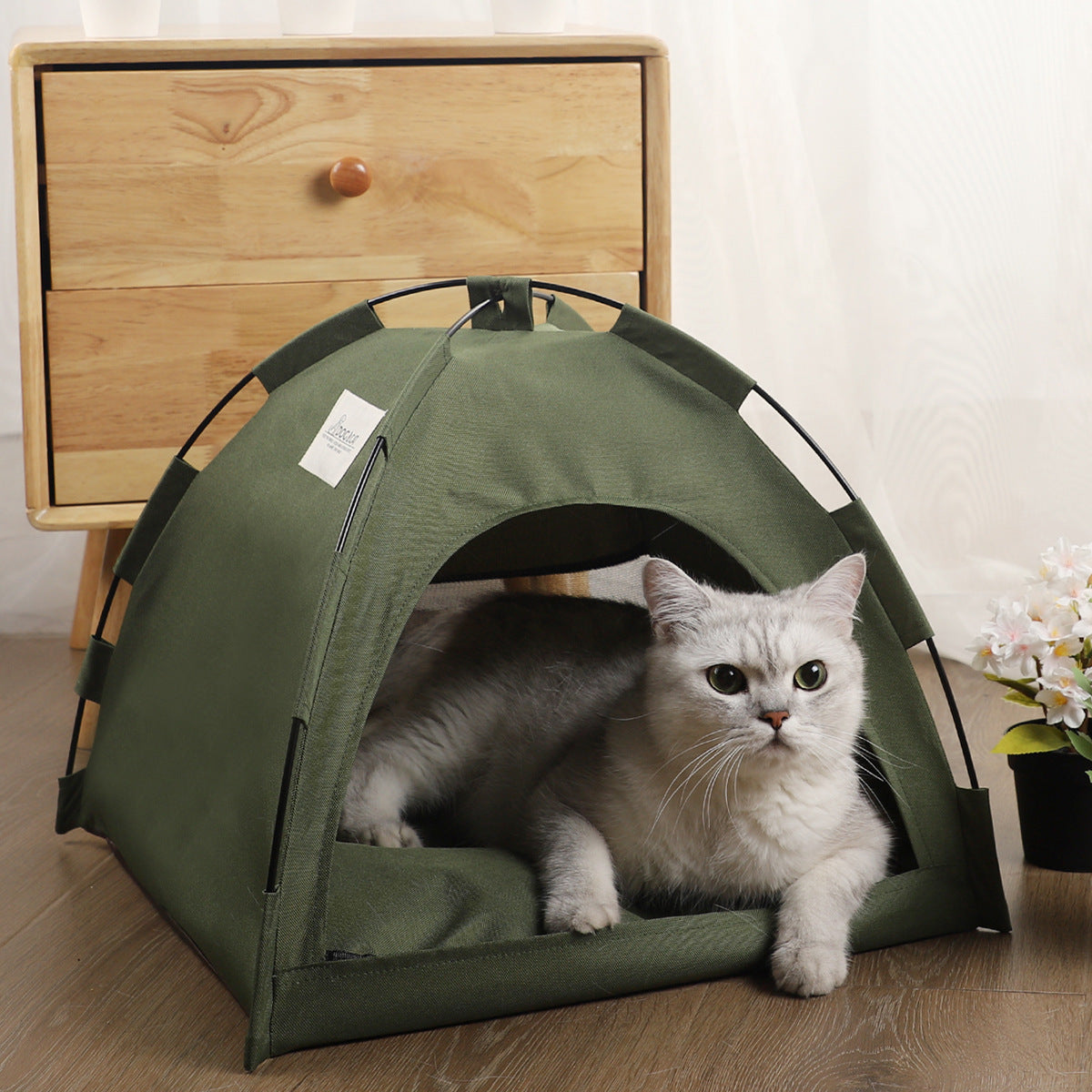 Tienda para gatos, estera refrescante, casa para perros, sofá para mascotas, cama para acampar para perros con cojín para perrera, nido para gatos de interior, cama para gatos, productos para mascotas