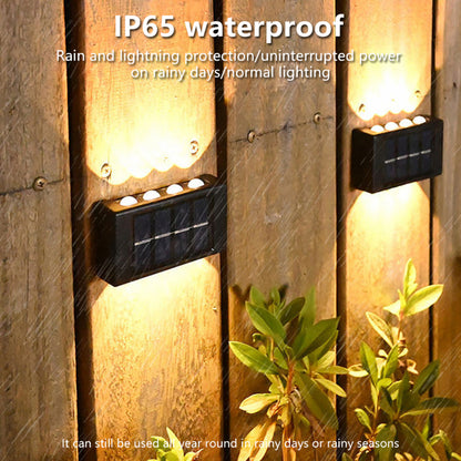 Solar Outdoor Garden Light Up And Down Glowing Atmosphere Wall Lamp Courtyard Street Landscape Garden Decorative Light