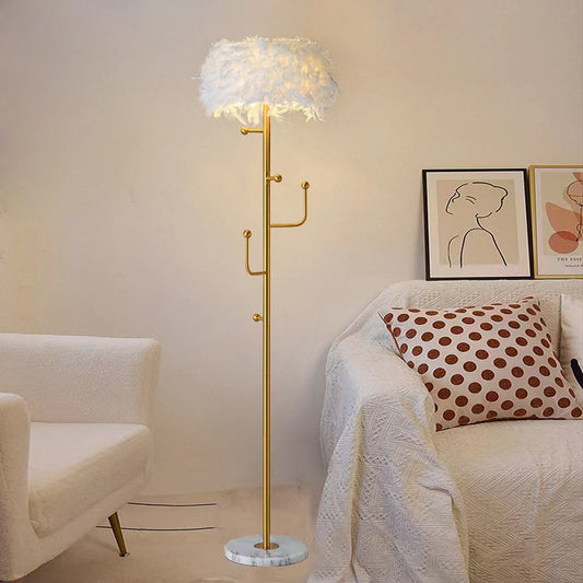 Living Room Hanger Decoration Feather Floor Lamp