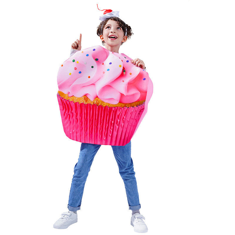 Children's Ice Cream Cake Paper Cups Halloween Role Play Performance Costume And Accessories