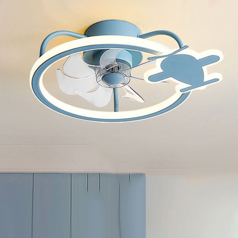 Lampe de ventilateur de chambre montée au plafond pour enfants