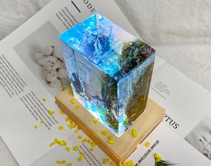 Square Fantasy Coral Sea Small Night Lamp Home Decoration