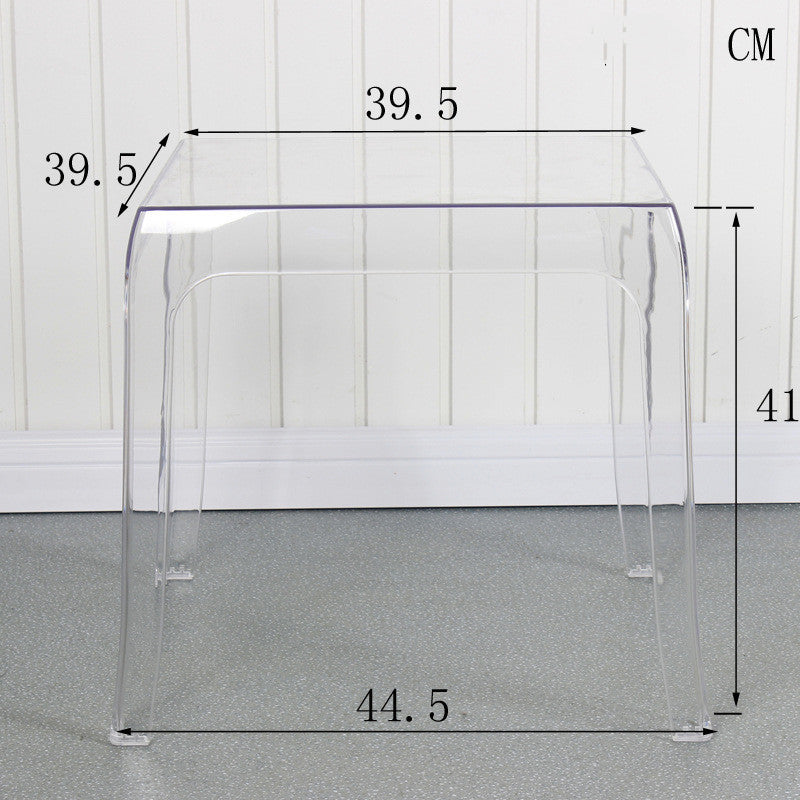 Petite table basse transparente en acrylique simple