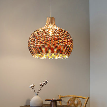 Lustre en rotin de café au design créatif nordique