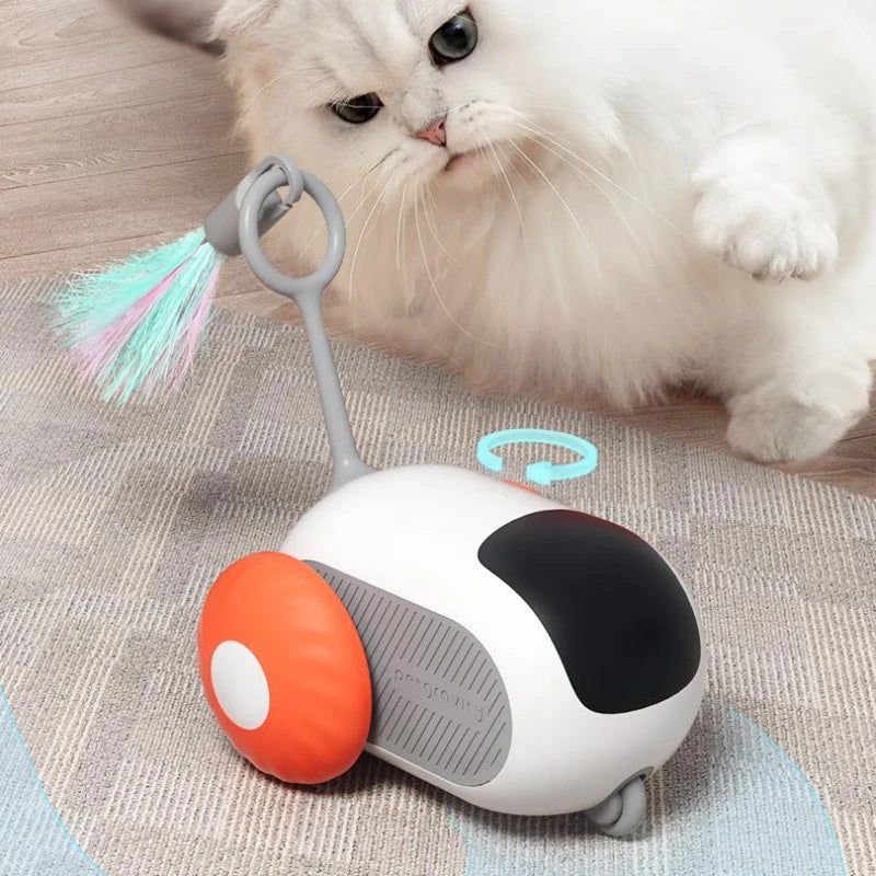 Jouet interactif de voiture de chat de télécommande charge USB chassant les produits automatiques d'animal familier de jouet de chat interactif de voiture de contrôle intelligent à distance automatique