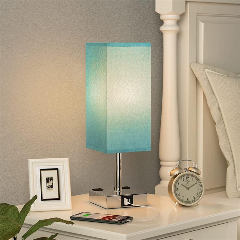 Lampe de table en tissu avec variateur tactile