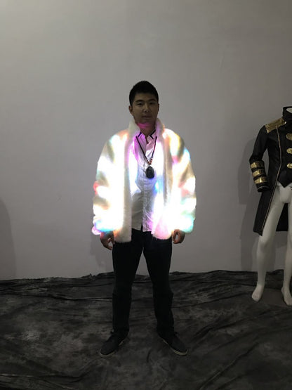 Veste à éclairage LED colorée pour Halloween