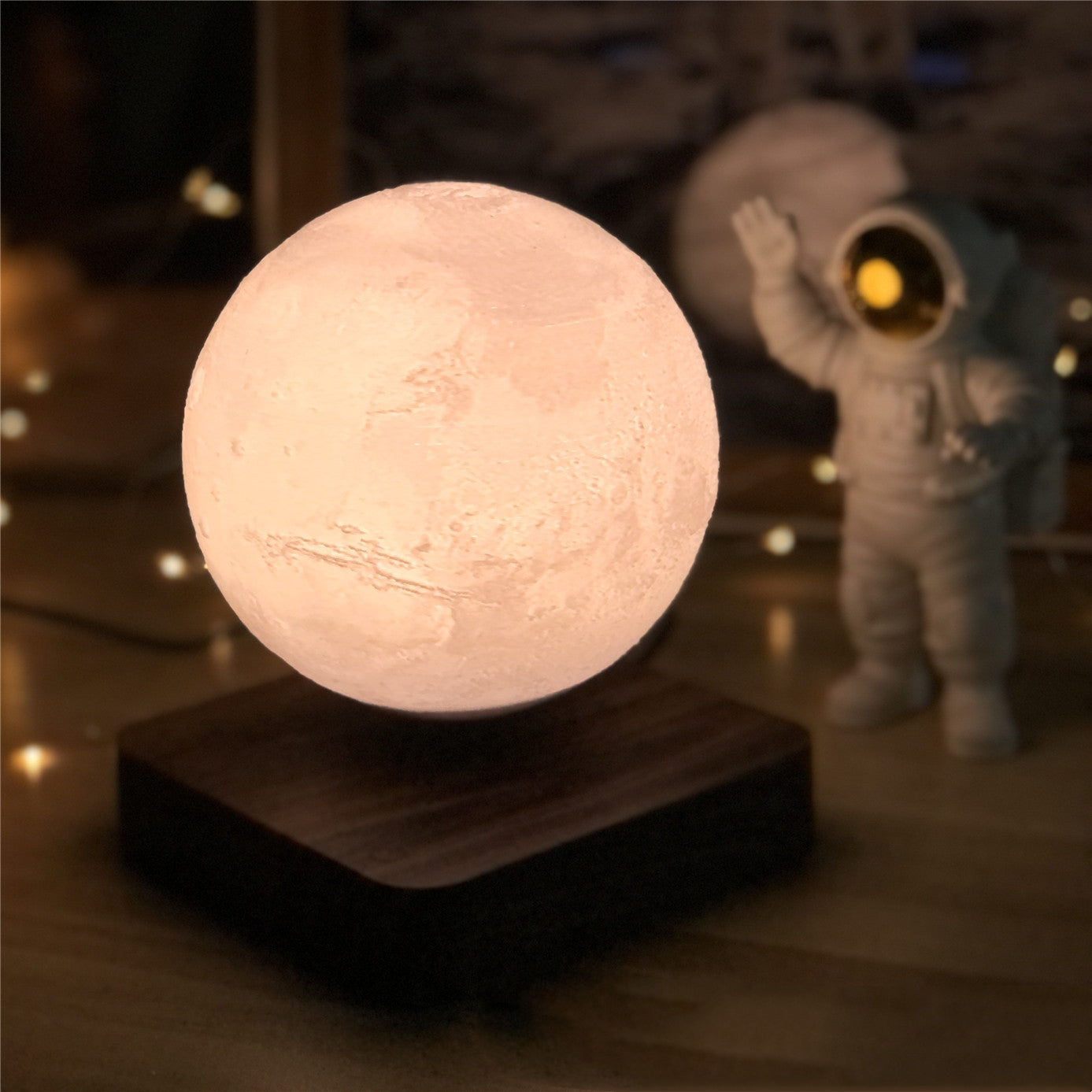 Lampe de table à lévitation magnétique, lumière de lune, impression 3D, veilleuse planète