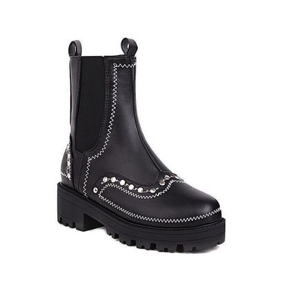 Women's Low Heel Ankle Boots Water Table