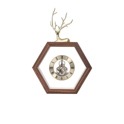 Living room study elk clock