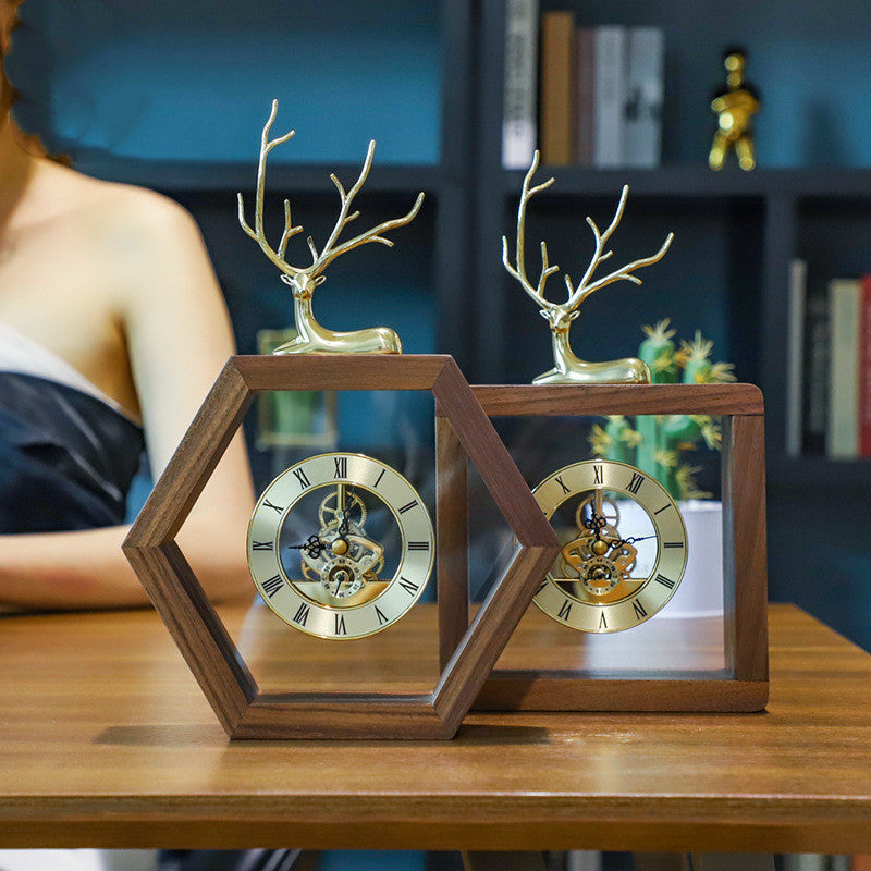 Living room study elk clock