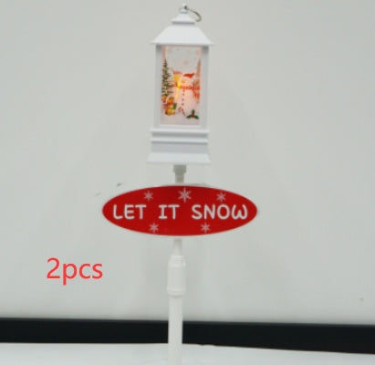 Christmas Snow Street Lamp Living Room Decorations