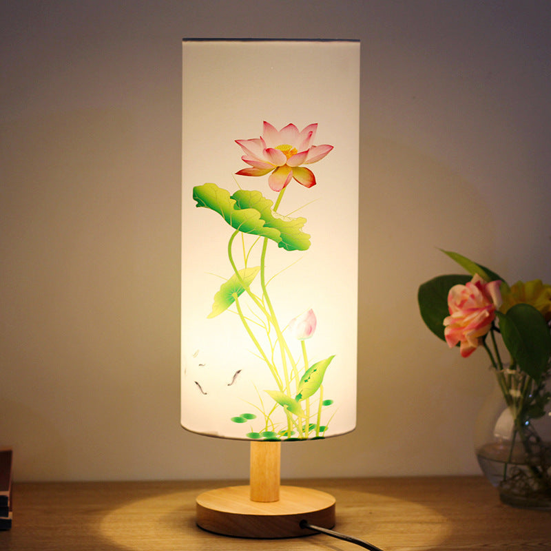 Nouvelle lampe de table de chevet de chambre chinoise moderne