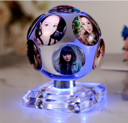 Crystal Photo Frame Rotating Table