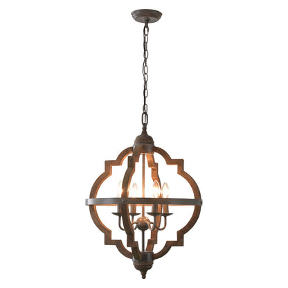 American Style Rural Wooden Chandelier