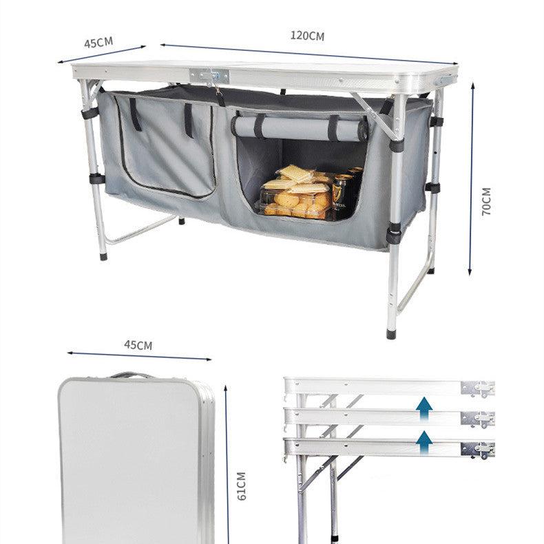 Popular Camping Folding Table With Cloth Cabinet