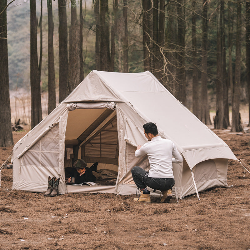 Tente gonflable de camping en coton