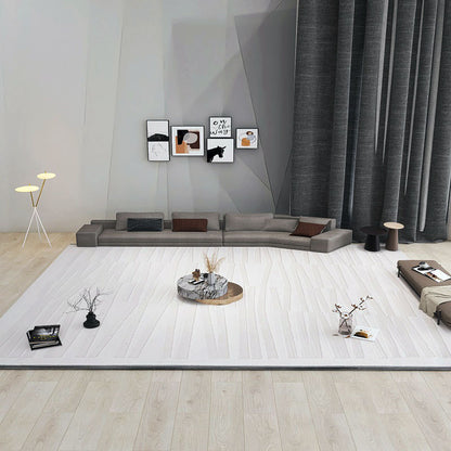 Light Luxury Minimalist Sofa Coffee Table Floor Mat White