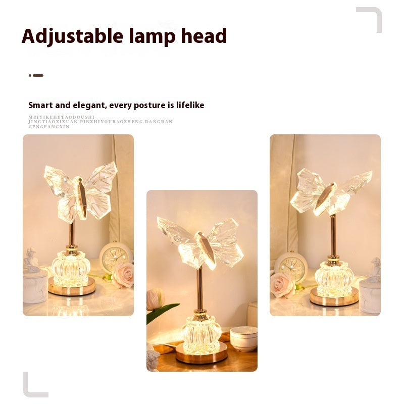 Butterfly Table Lamp Bedroom Bedside Creative Ambience Light