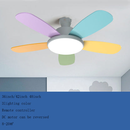 Remote Control Intelligent Household Simple Fan Chandelier Integrated Lamp