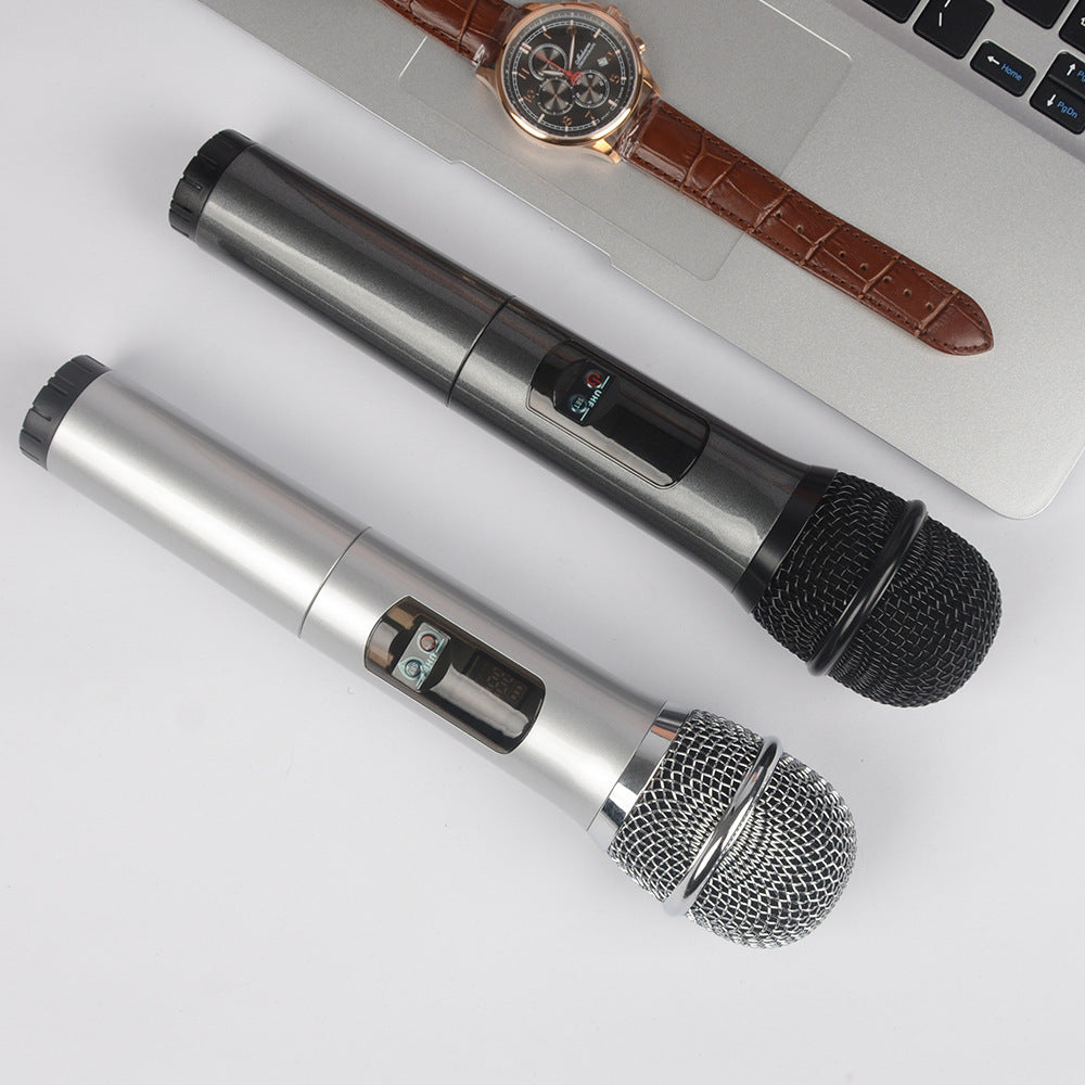 Accueil Ane pour deux microphone sans fil dynamique d'enregistrement de chansons Bluetooth K