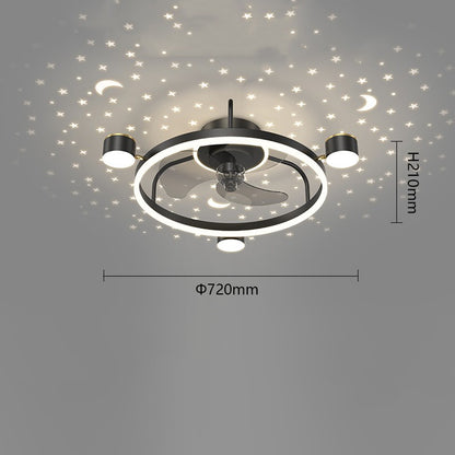 Lampe de ventilateur de plafond silencieuse et intelligente