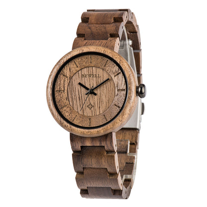 Montre en bois de bambou montre pour femme montre à mouvement à quartz