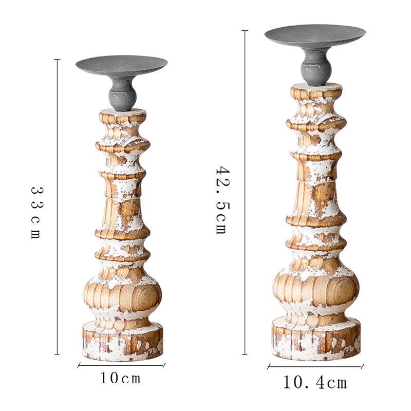 Poteau de chandelier en bois pour meubles américains