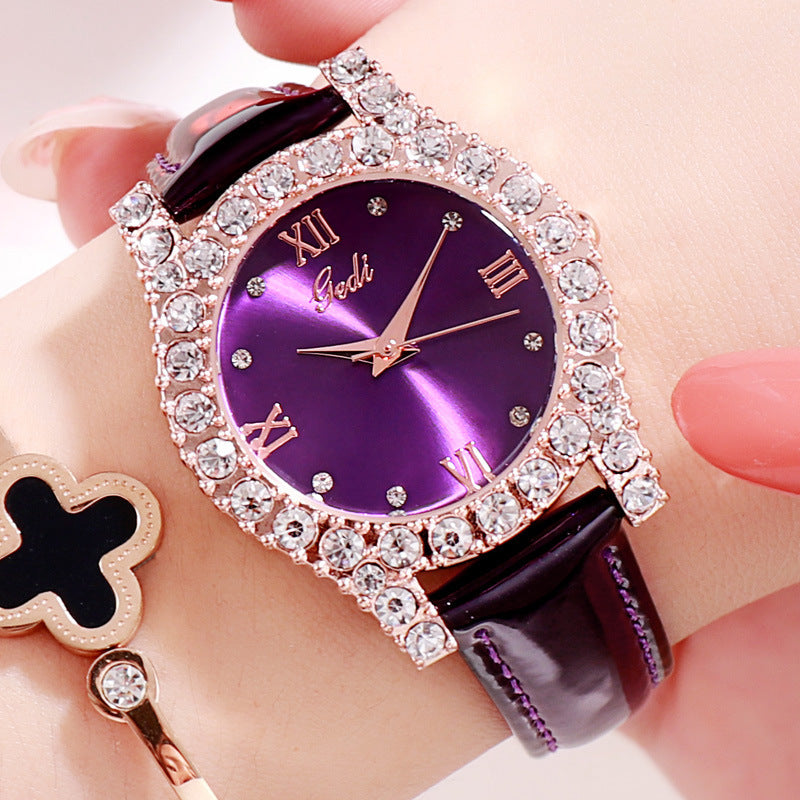 Reloj casual con diamantes y personalidad para mujer