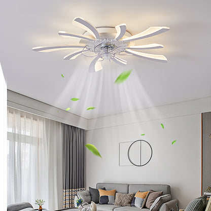 Lumière de salon simple et moderne, nouvelle lumière de ventilateur de plafond de chambre à coucher silencieuse