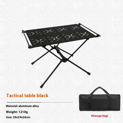 Table pliante extérieure en alliage d'aluminium, Table de pique-nique ronde de Camping