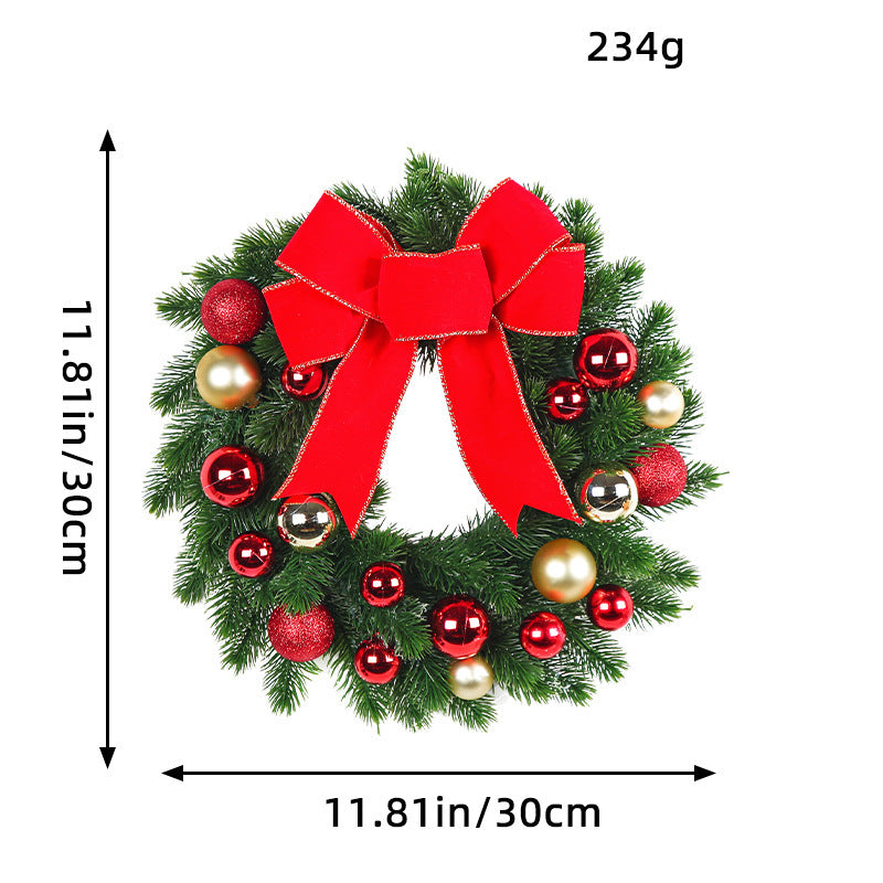 Bowknot Christmas Ball Garland Window Home Door Hanging Decorations