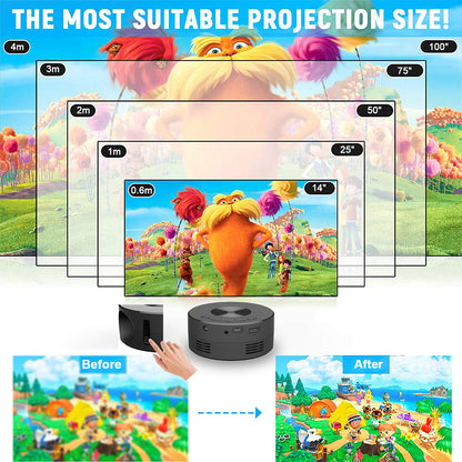 YT200 projecteur à domicile LCD à faible bruit Mini téléphone Portable sans fil pour enfants même Projection d'écran