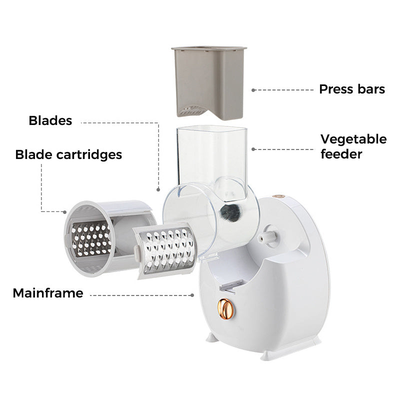 Cortador eléctrico de vegetales multifuncional, cortador de zanahorias y patatas, triturador, accesorios de cocina, rallador, herramientas para el hogar