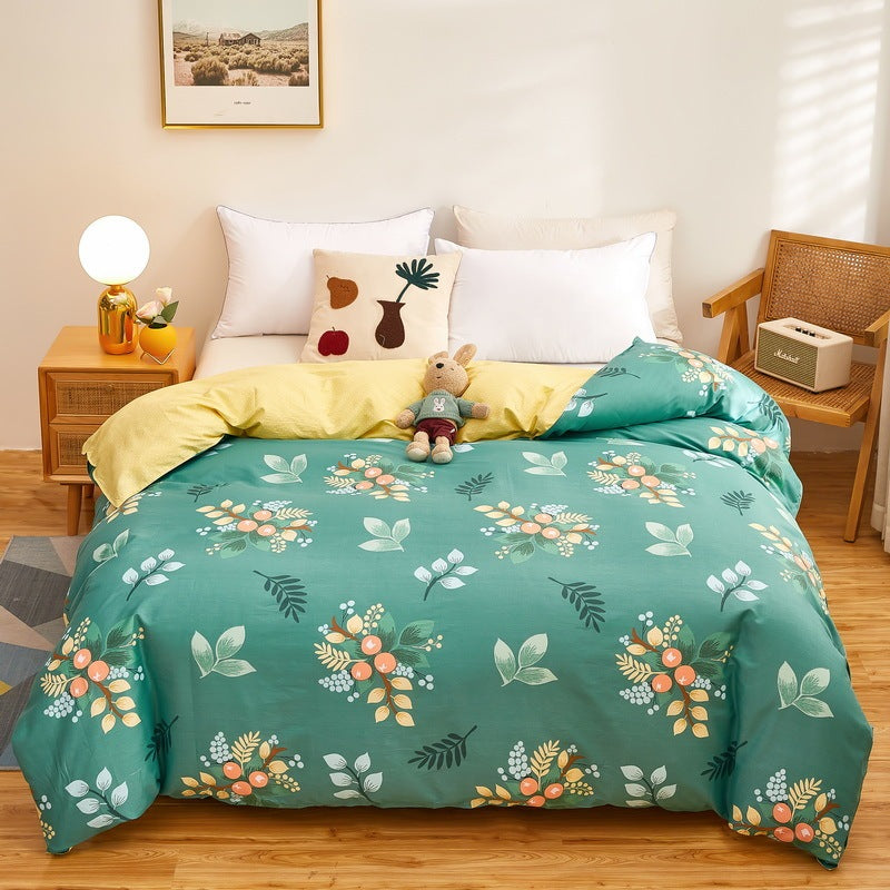 Cotton Duvet Cover One-piece Wholesale Pure Single Double Student Dormitory Bed Sheet Four-piece Set